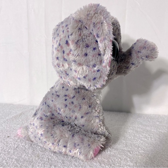 Ty Beanie Boos Specks Grey Pink Elephant Plush Toy - Picture 7 of 15